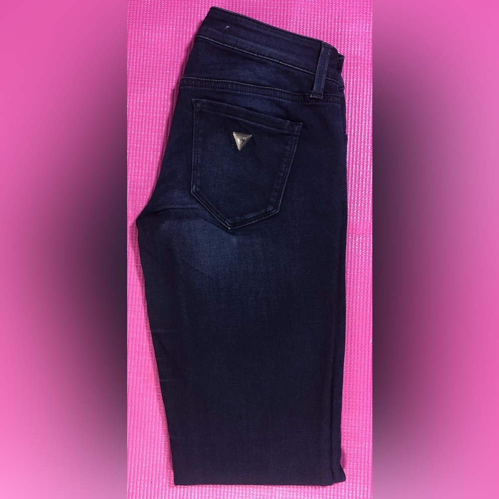 Guess Power Skinny Low Dark Blue Jeans